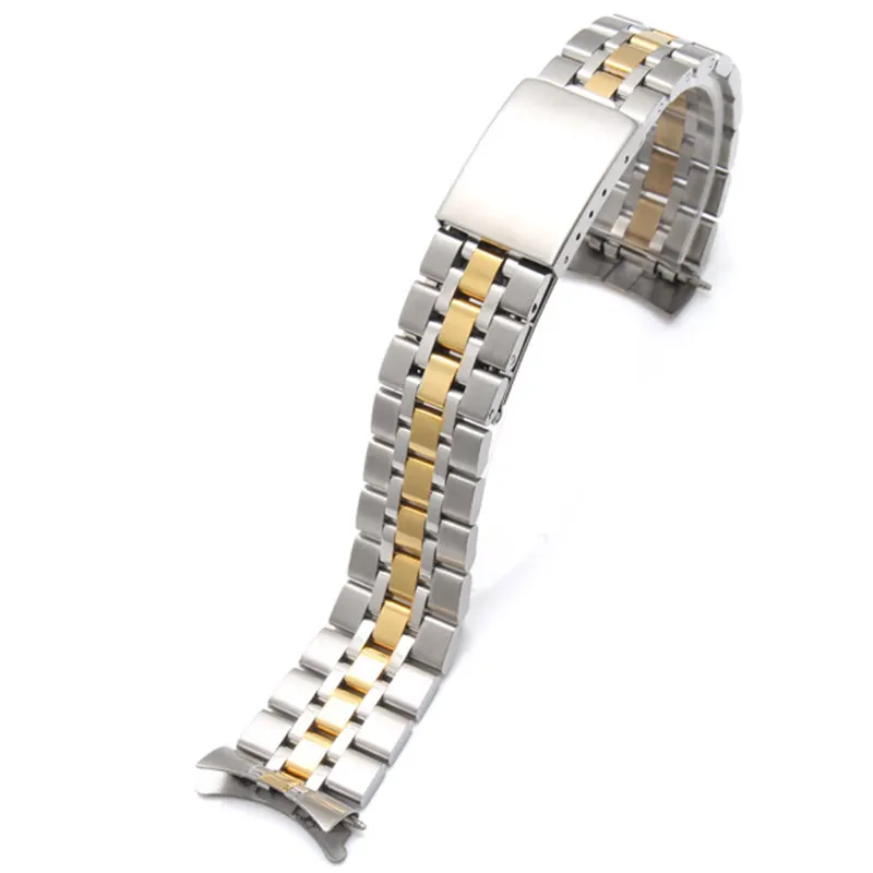 13 mm 17mm 19mm Stainless Steel Bracelet Vintage Jubilee Curved End Replacement Strap Fits Tudor TUDO Series Watches