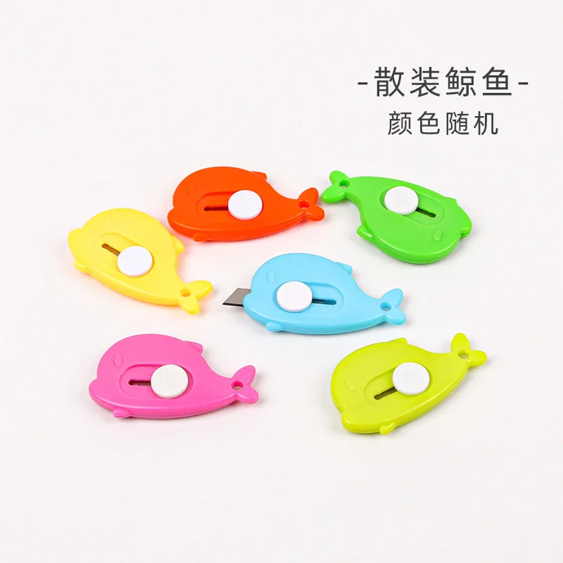 One. Mini portable art knife trumpet mini cute shape express box knife sharp. Random color