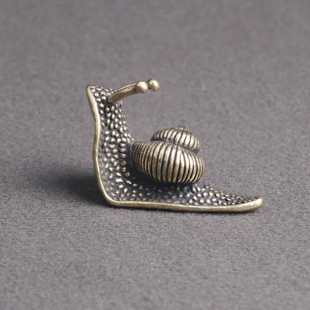 

Statue Snail Ornament Figurines Decor Brass Mini Animal Adornment Tea Pet Office Desktop