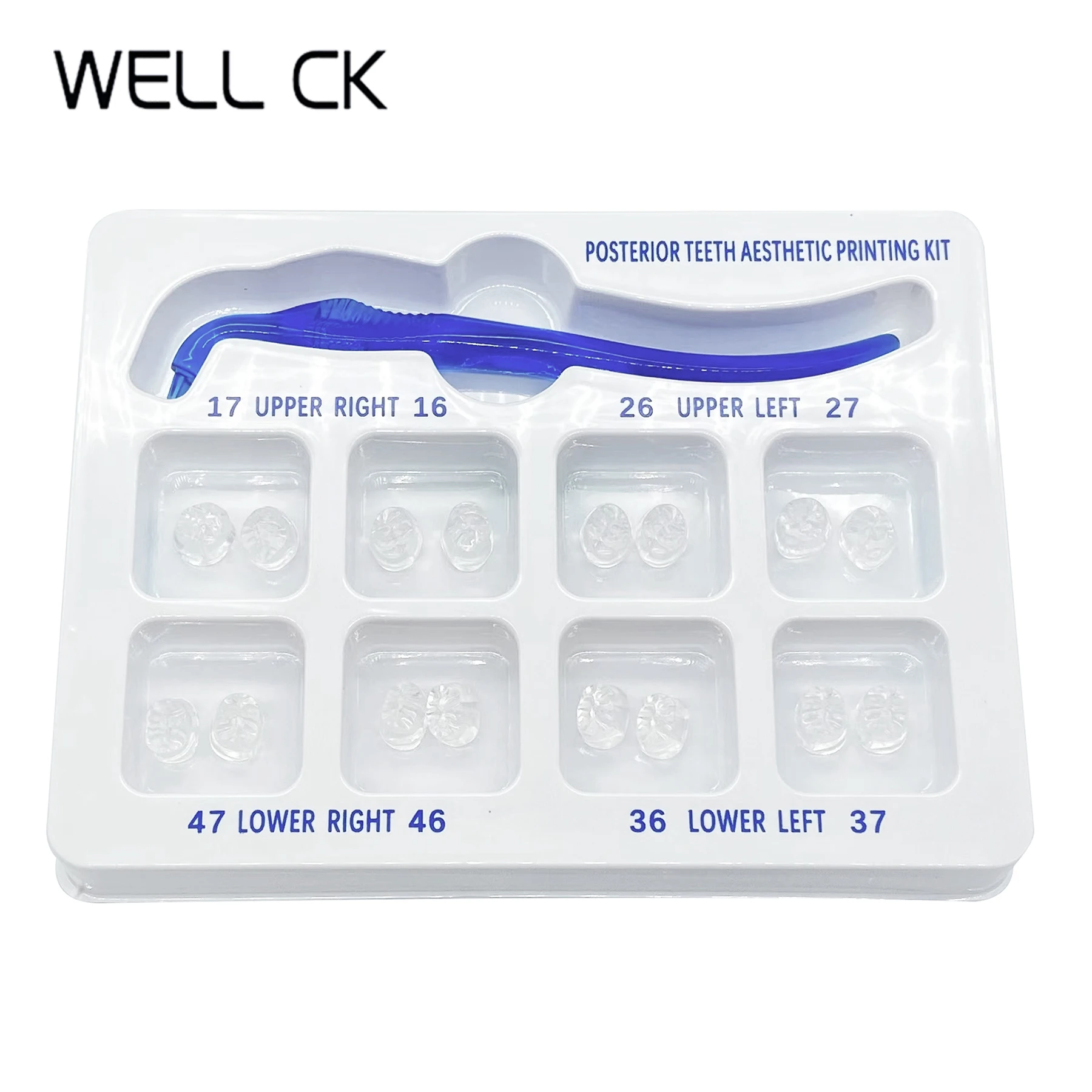 WELL CK Dental Posterior Teeth Aesthetic Printing Mould Kit For Light Cure Composite Restoration Filling Tools