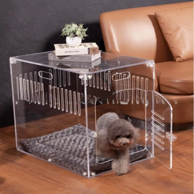 Environmentally friendly acrylic transparent indoor hygiene non-slip dog cage fashionable multi-functional dog house pet cat ken