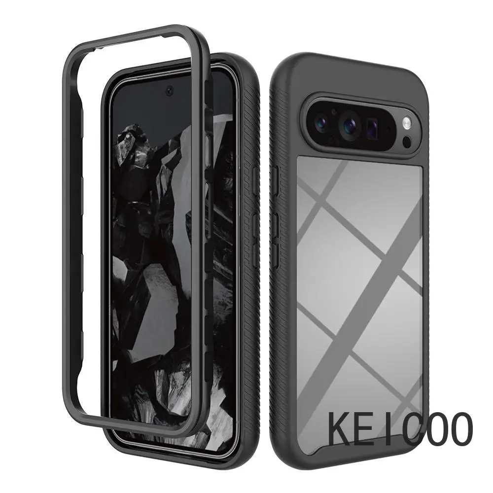 For Google Pixel 9 8A 8 7A Pro XL 9Pro 9ProXL Full Body Slim Armor Case Front Frame Internal TPU Soft Non-slip Housing