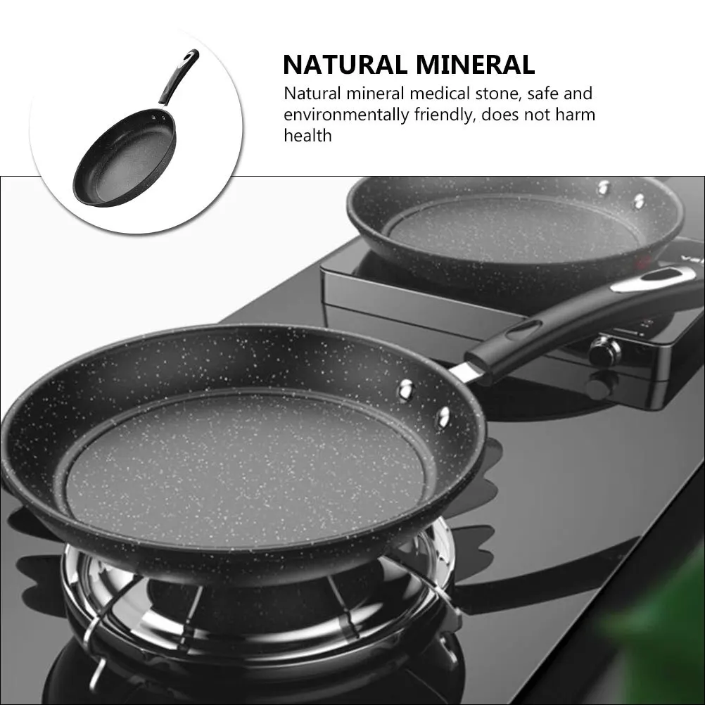 

1 Frying Pan 6-Layer Cast Iron Non-Stick Black Cooking Pan For Steak Breakfast Outdoor Camping Kitchen Use