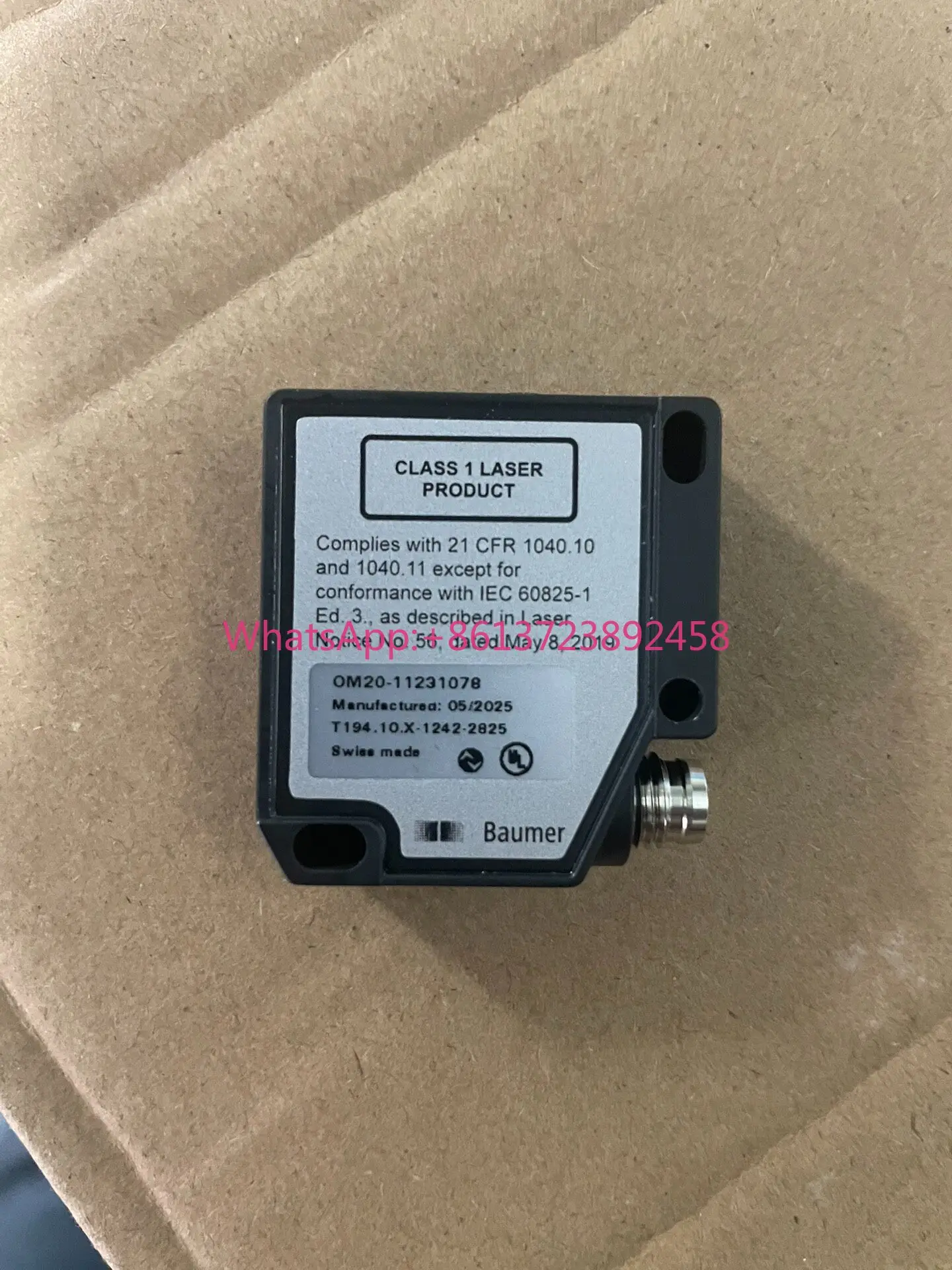 

Baumer laser ranging sensor, OM20-P0120.HH. YIN