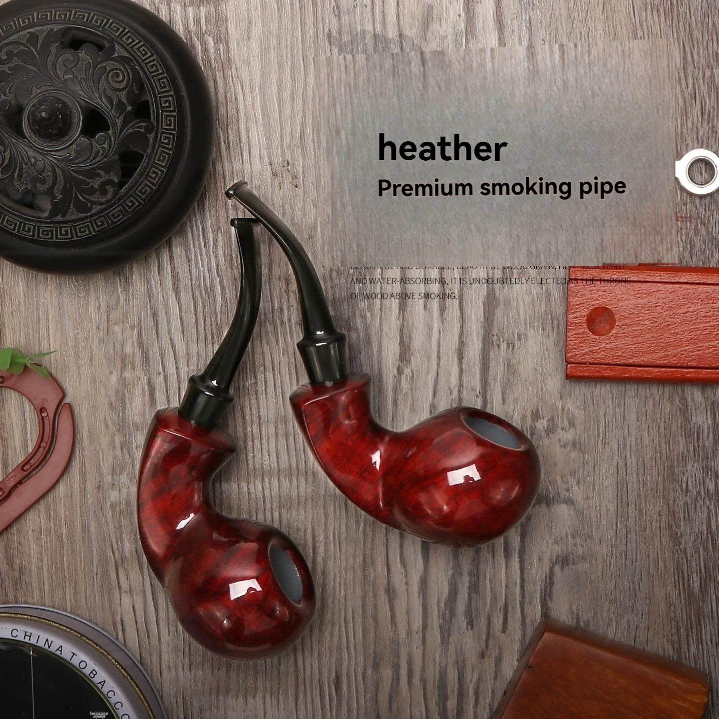 

Курительная трубка из бриара - с полой конструкцией воздуховодов, ручной работы, для джентльменов, коллекционная, премиум-класса.