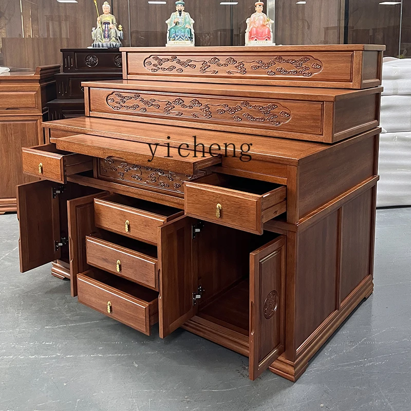 

LX solid wood special household three-layer Buddhist table offering table Buddhist