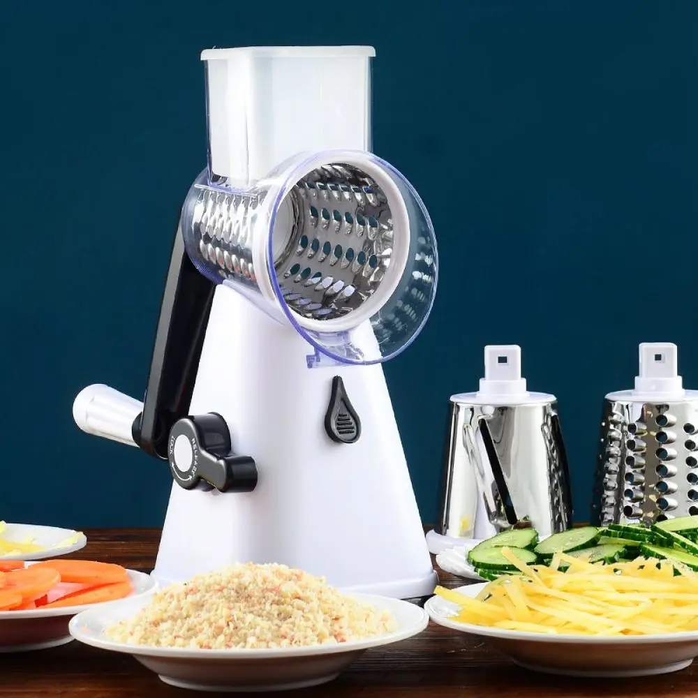 Multifunctional Rotary Vegetable Grater Slicer Manual Shredder Kitchen Tool For Food Prep Potato Carrot Salad Maker