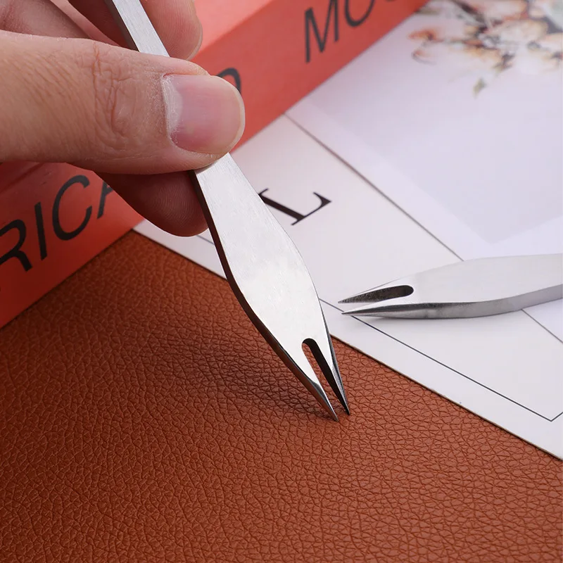 1Pc 2/3/4MM Stainless Steel Leather Shallow Slot Edge Linear Leather Edge Creaser Leather Crimping Working Craft Making Tool