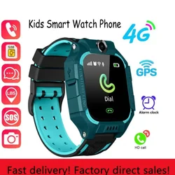 Smart Kids Watch Gps Call Message Card Sim Waterproof Smartwatch for Kids S0S Photo Remote for IOS Android Genuine Gift 2023 New