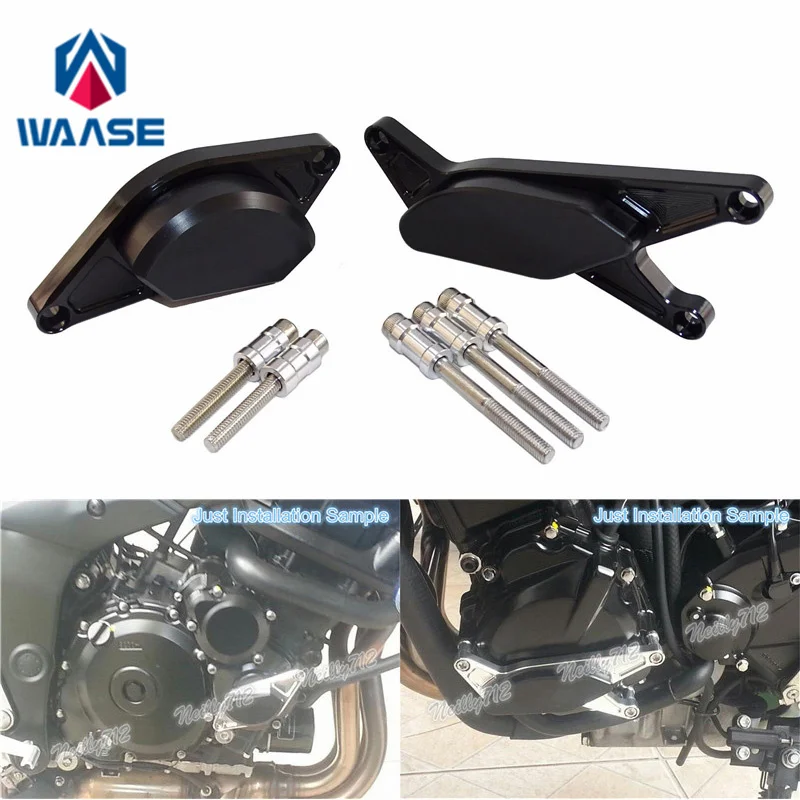 waase For Suzuki GSX-S750 GSXS750 2015 2016 2017 2018 2019 2020 2021-2023 Left & Right Engine Crash Pads Frame Sliders Protector