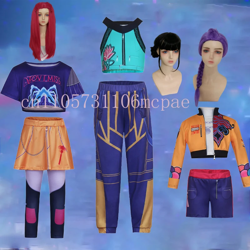 أزياء شيطان الصيادين التأثيرية للفتيات زوي ميرا رومي ملابس لعب الأدوار الخيالية Kpop بدلات حفلات الهالوين كرنفال متوفرة في المخزون #1