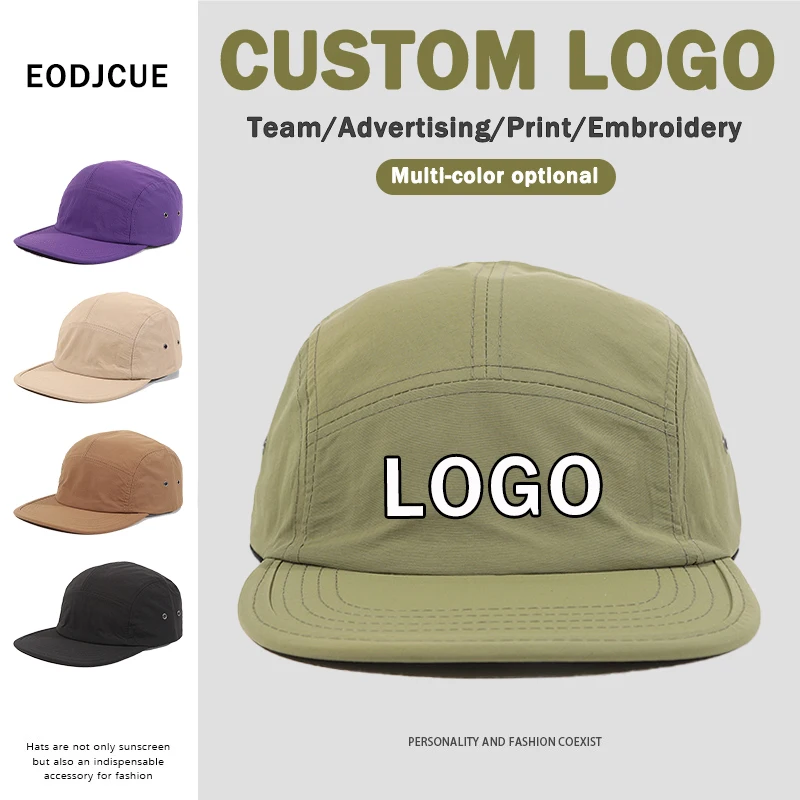 Customizable Logo Quick-drying Flat-brimmed Hat for Men and Women Summer Outdoor Street Trend Versatile Sunscreen Baseball Cap