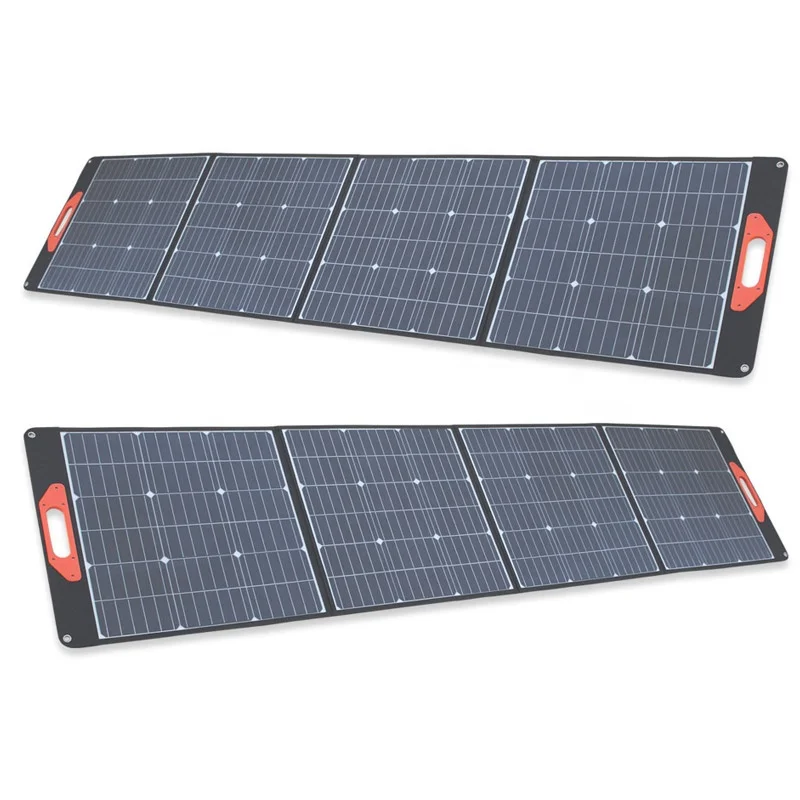 Mono Solar Cells Portable Solar Panel 200W Foldable Solar Panel With USB Ouput For Outdoor 12V Battery Charging