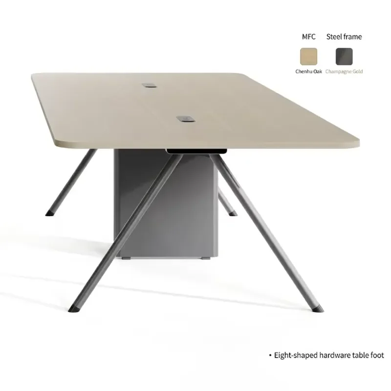 Customizable Color Solid Wood Executive Conference Table Chair Set Modern Commercial Hotel Boardroom 8-10 Person