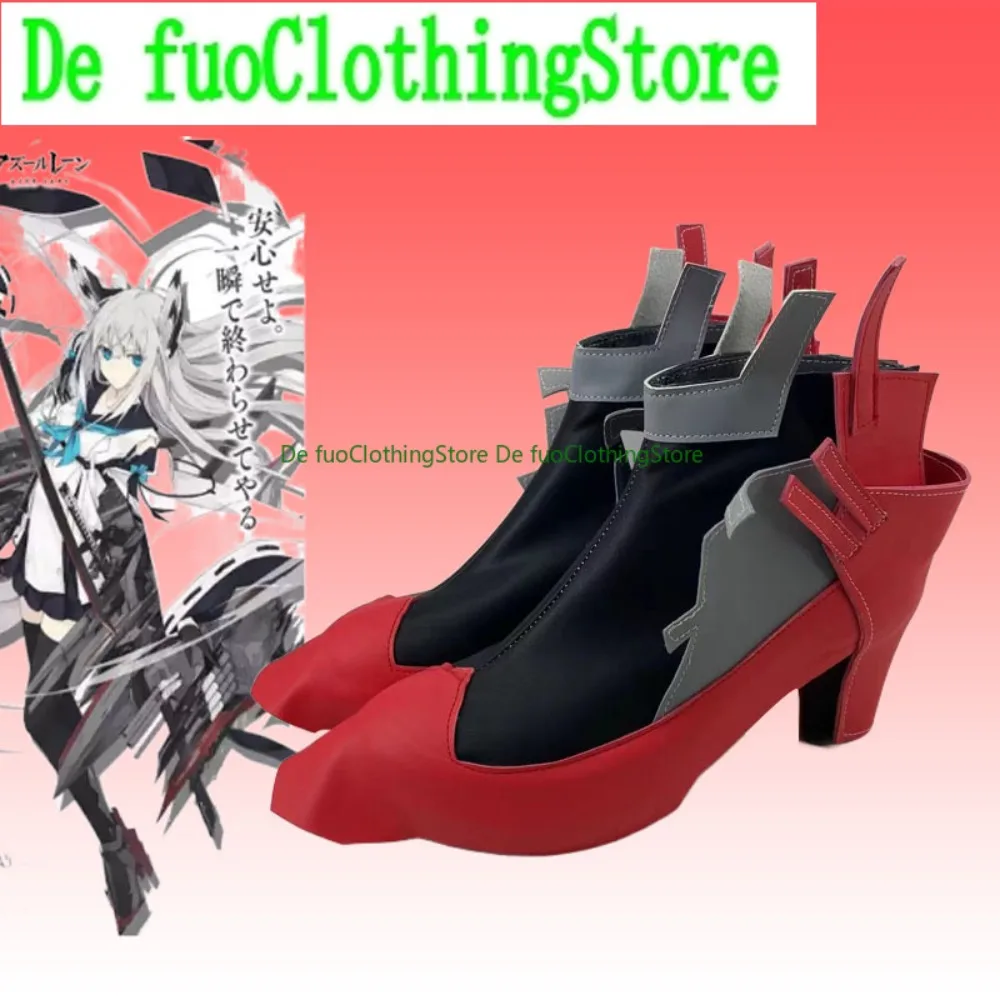 

DefuoClothing Azur Lane Jiang Feng Cosplay Shoes Anime Convention Anime Games Halloween Costumes Party Props Shoes