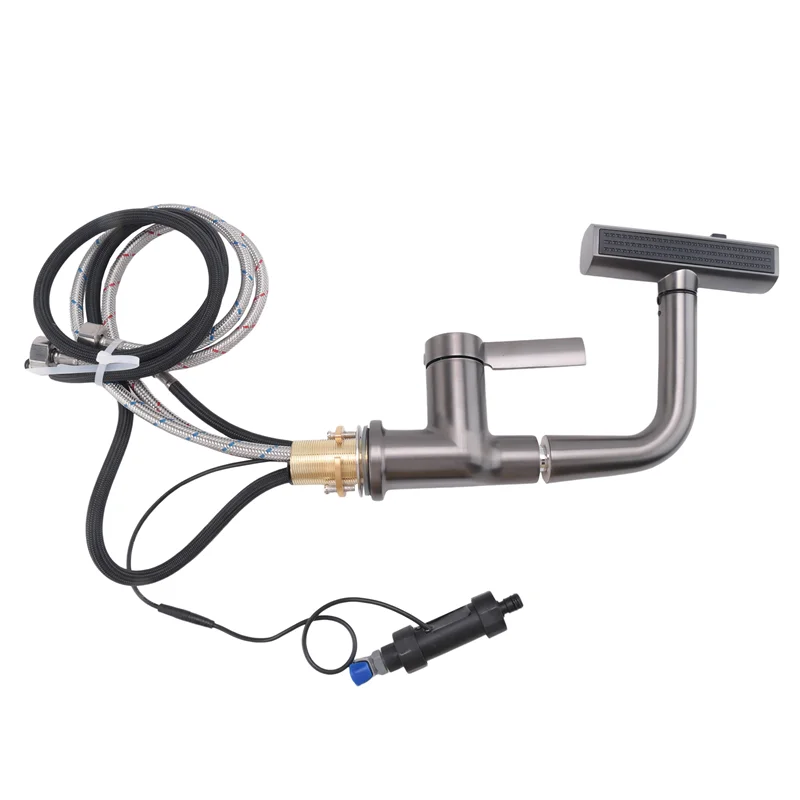 

Intelligent Digital Display Cold Hot Mixer Taps Rotatable Sink Lifting Basin Faucet-D-BAAX