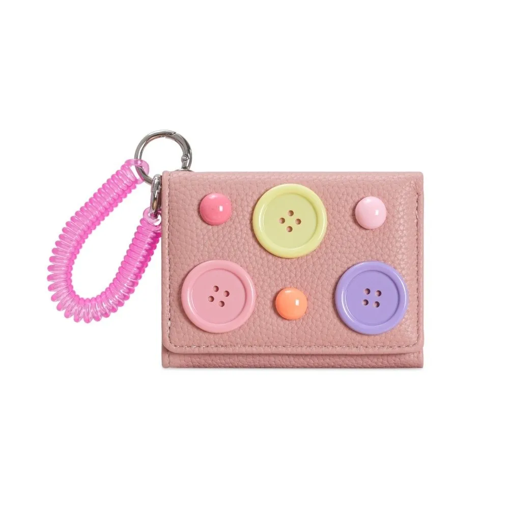 Fashion PU Leather Short Wallet Multi Card Slots Dopamine Coin Purse Large Capacity Cute Money Bag for Women Girls