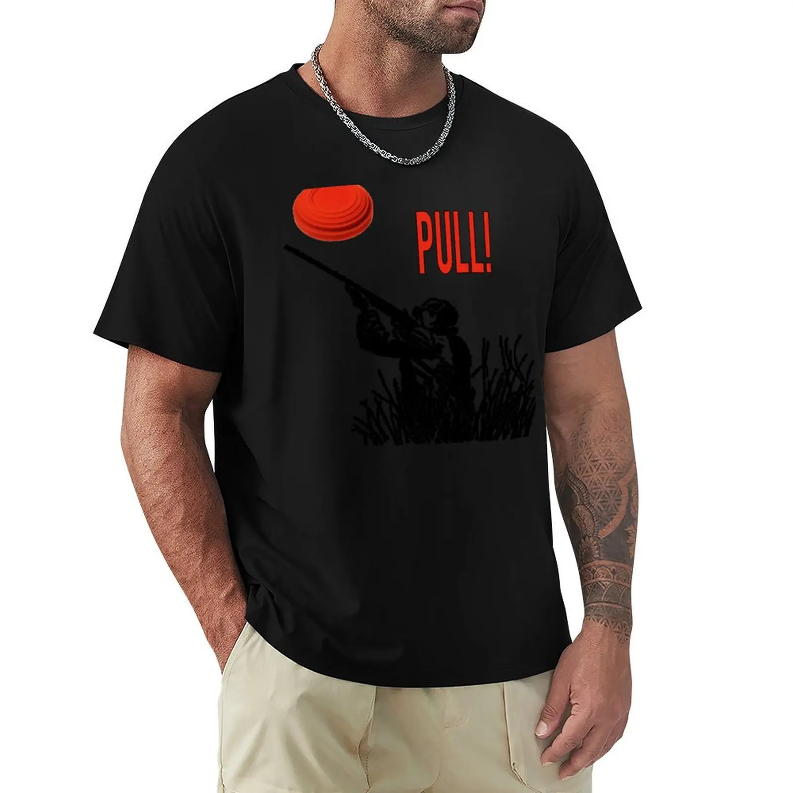 Skeet Clay Shooting Pigeon Trap Bird Hunters Shotgun Shells PULL! T-Shirt All Match Basic Short Sleeve Top