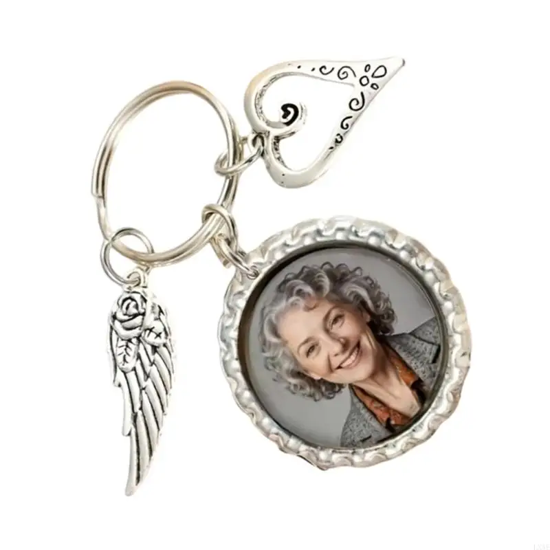  Romance Anniversary Keychain With Personalize Images Holder