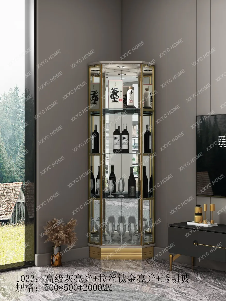 

Винный шкаф премиум-класса с легкой стеклянной дверцей, витрина для дома, интегрированная витрина для бытового использования