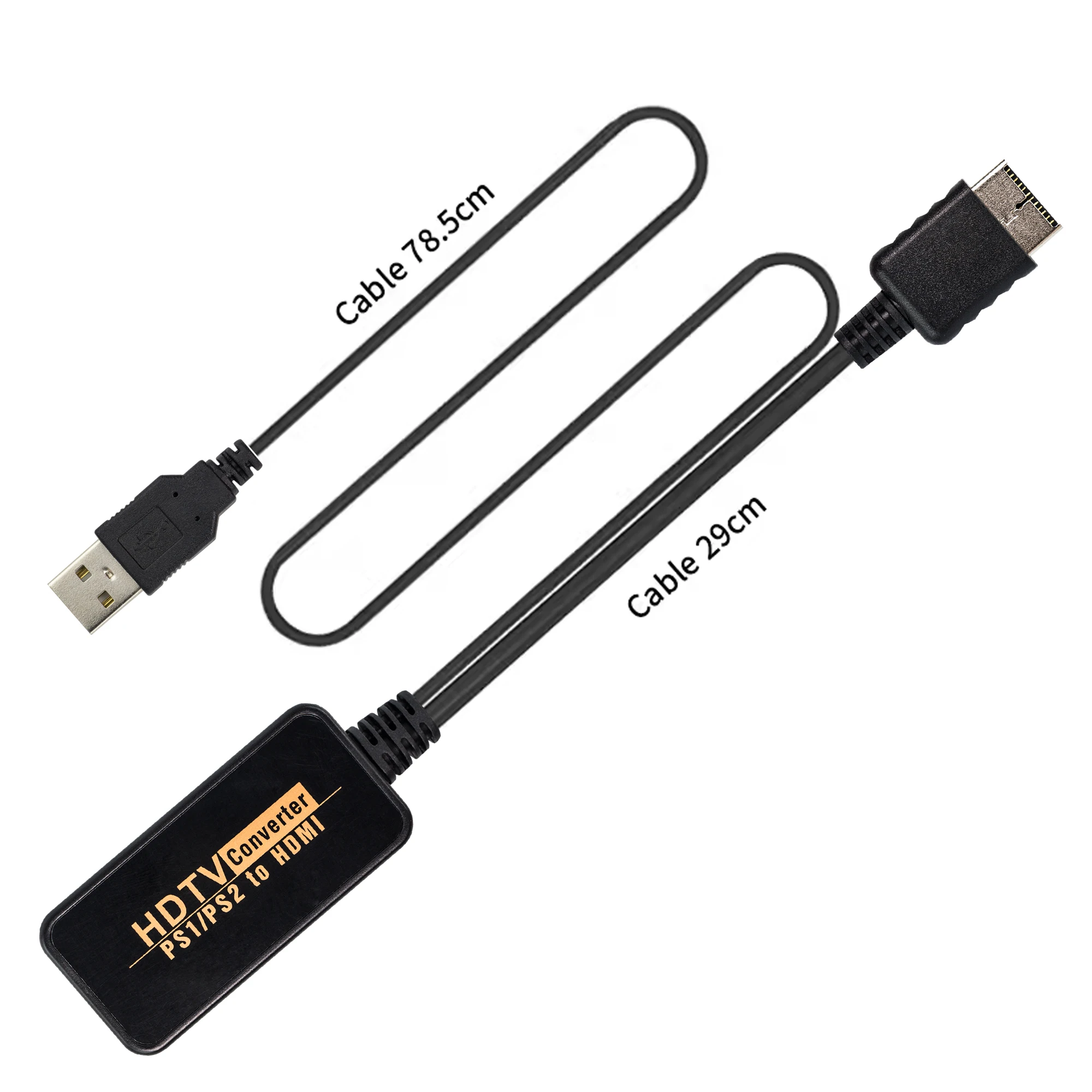 1080P PS1 to HDMI Converter Adapter For PS2 PS1 PlayStation 1/2 Game Consoles With USB Power Cord 720P 1080P HD Cable