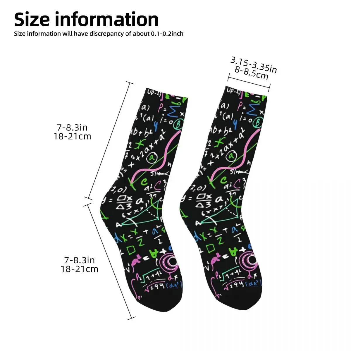 Math Socks Harajuku Super Soft Stockings All Season Long Socks Accessories for Man's Woman's Gifts