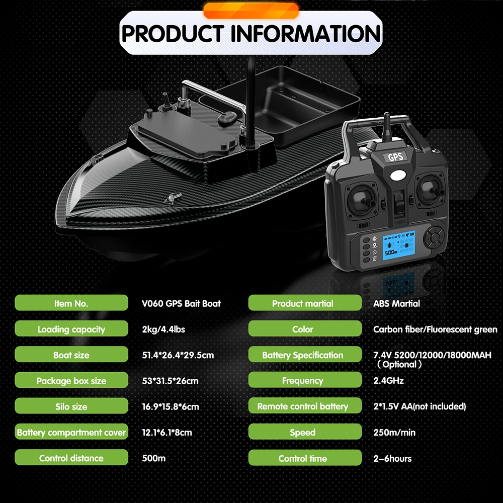 7.4V 13600MAH 20000Mah Battery USB Line Car Charger For V060 160Point GPS Nesting Boat V020 Bait Boat Battery V060 Boat Battery