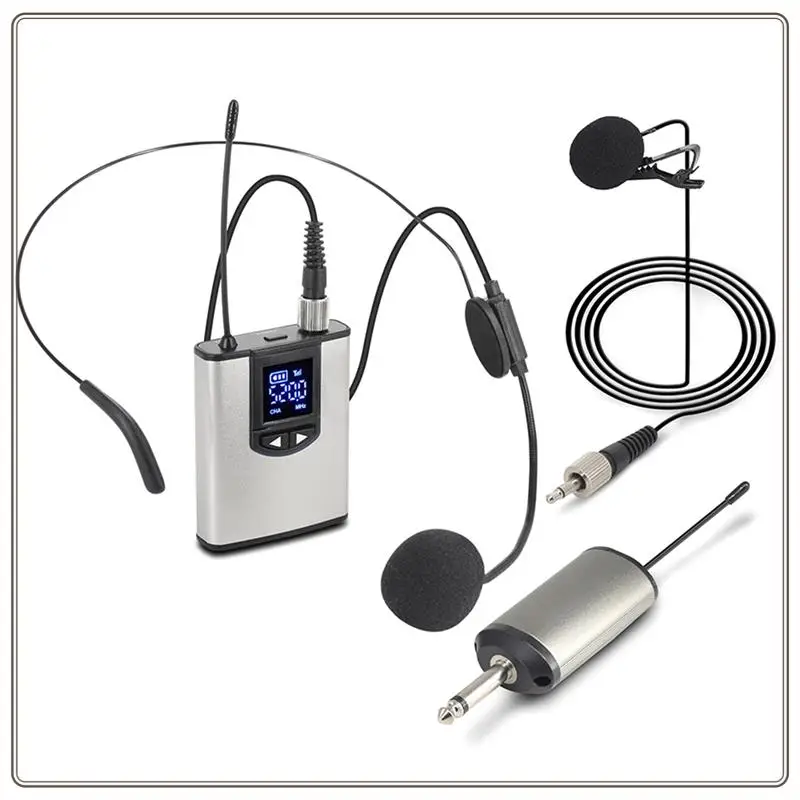 

Reliable-UHF Wireless Lavalier Microphone System With Bodypack Transmitter For Lectures Interviews Vlog And Live Recording,UHF W