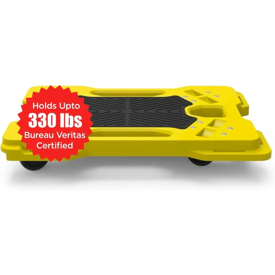 

Connectable Moving Dolly | 330 lbs Capacity per Dolly - BV Certified| Anti-Slip Surface | Made of Heavy-Duty Polypropylene and