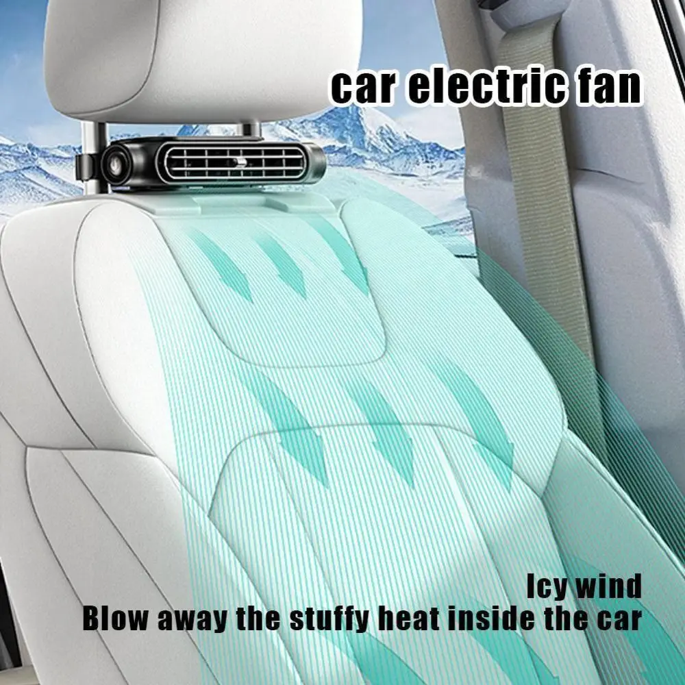 

ABS Car Headrest Cooling Fan Low Noise Adjustable Strap Front Rear Seat Fan Car Interior decor USB Powered Car Electric Fan