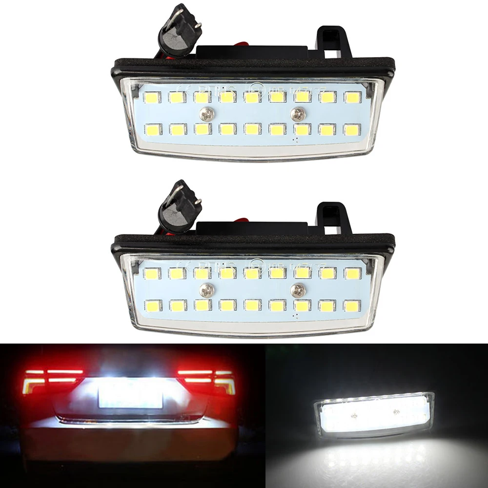 

2Pcs LED License Number Plate Lights For Nissan Teana Maxima Altima Sentra Rogue Car Accessories