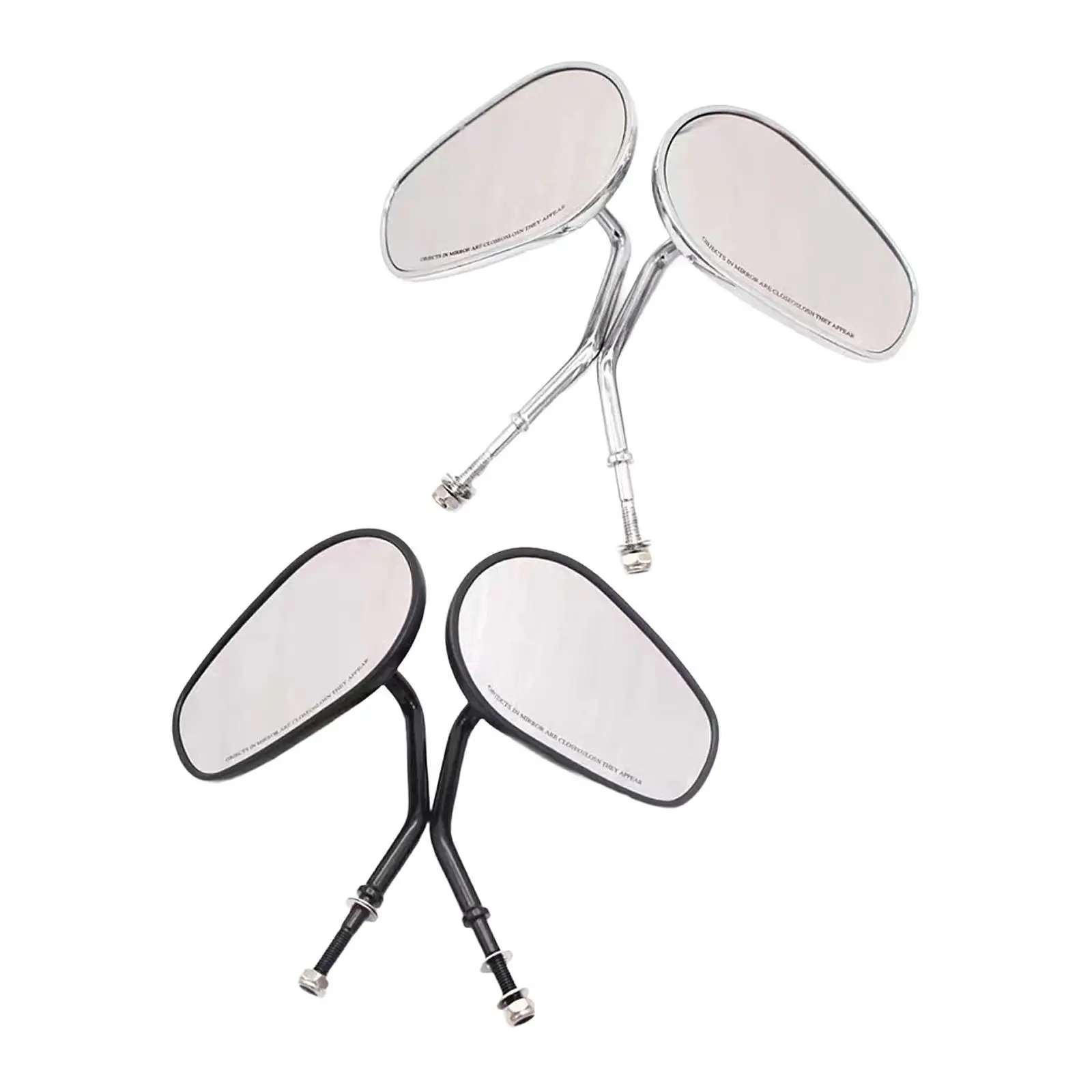 

2 Pieces Motorcycle Rear View Mirrors High Performance Parts Sturdy Practical Professional Accessories Replace