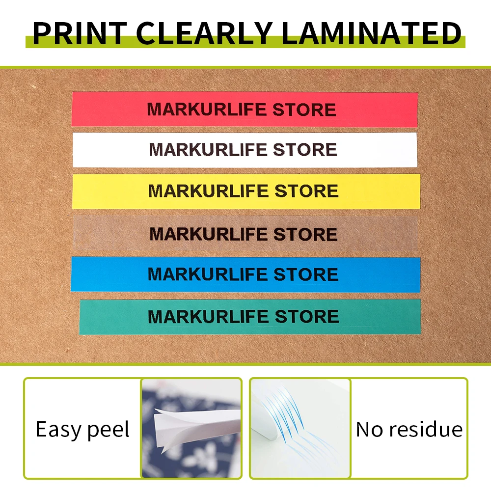 Label Tapes Tze-231 12mm Labeling Ribbon Sticker 221 211 Adhesive Labels Compatible for Brother P-TOUCH Laminated PT-H110 P710BT