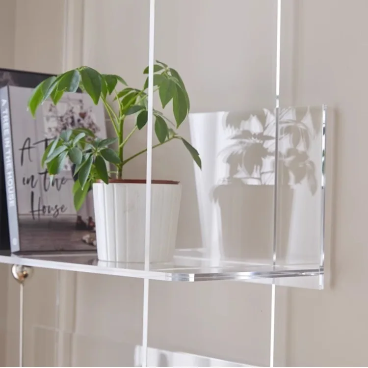 Acrylic Shelf Living Room Floor Display Bookshelf Multi-layer Creative Storage Shelf Home Figure Lego Display Shelf