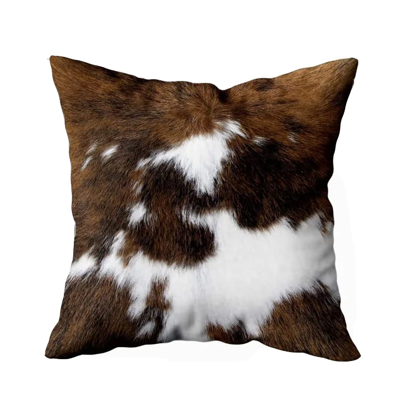 Cow Skin Decorative Pillowcases Cow Spots Pillow Case Home Decor Room Aesthetic Throw Pillow Cover for Bed Couch Sofa 18x18 Inch