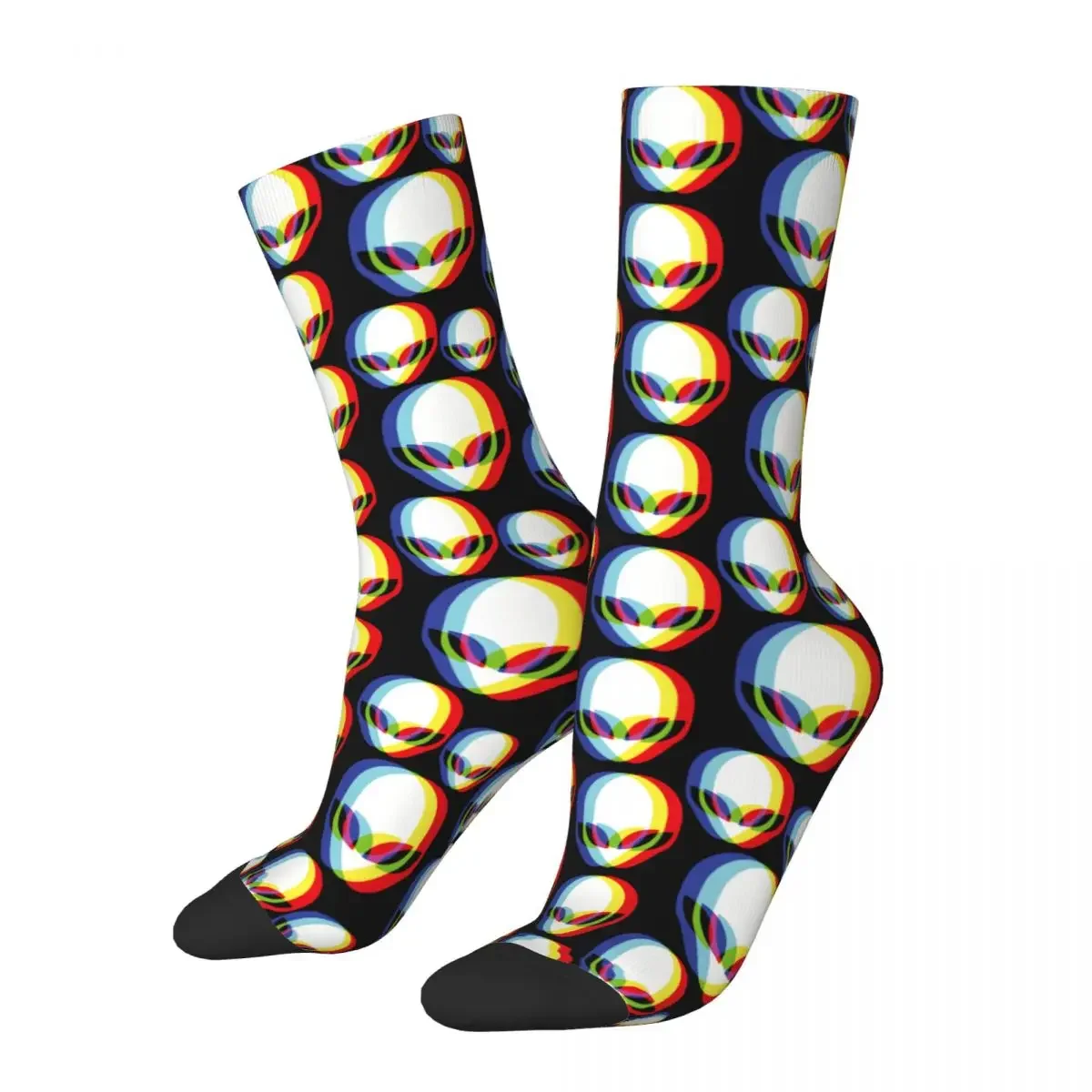 Unisex Psychedelic 3d Alien Fashion Socks Comfortable Fashion Socks Harajuku Stuff Middle TubeSocks Amazing Gift