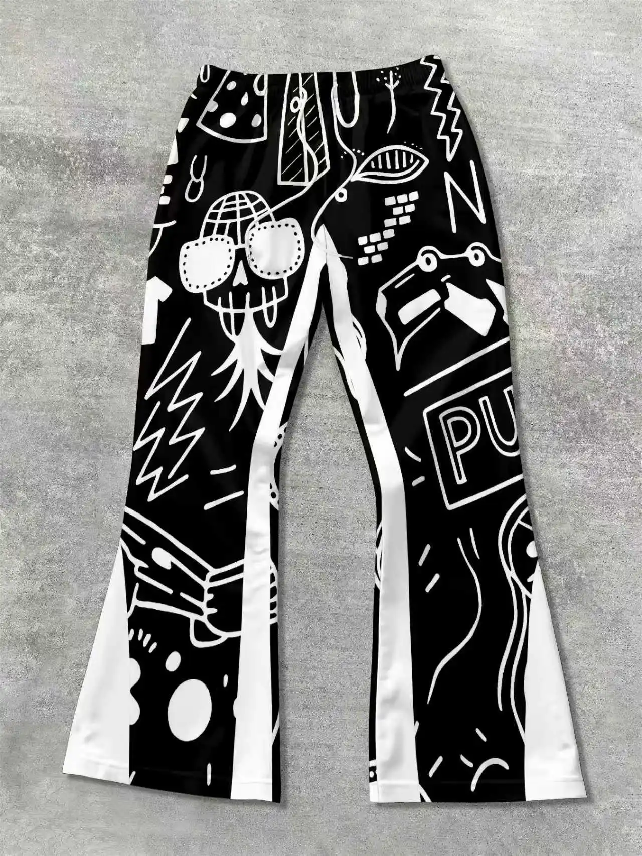 

Casual Sweatpants Mid Waist Sporty Female Clothes Streetwear Hip Hop Vintage Pants Y2k Flared Pants Men Loose 3D Print Trousers