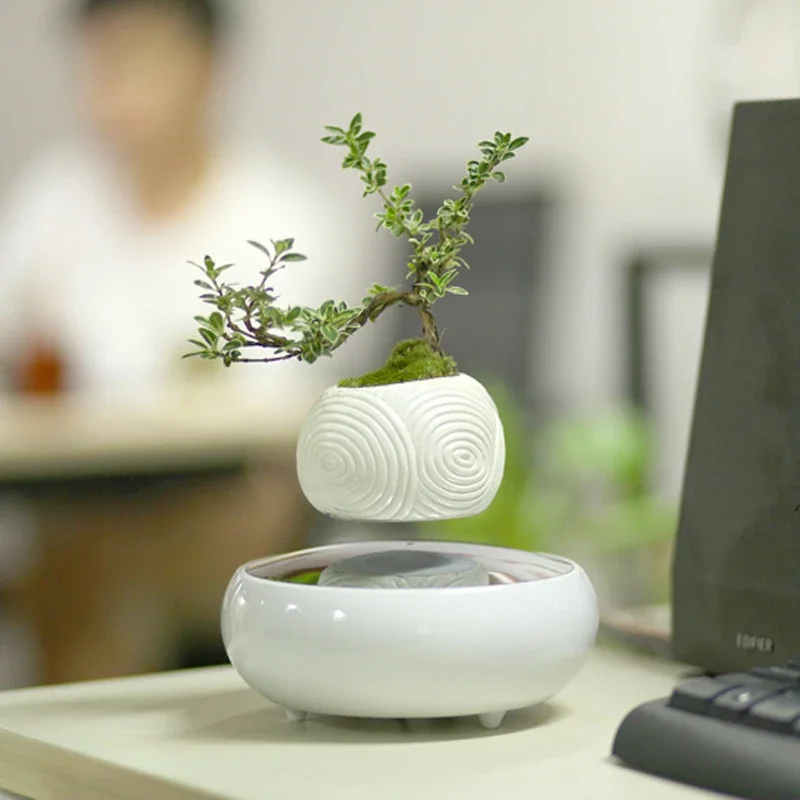 Levitating Plant Pot Magnetic Levitation Flowerpot Decorations for Home