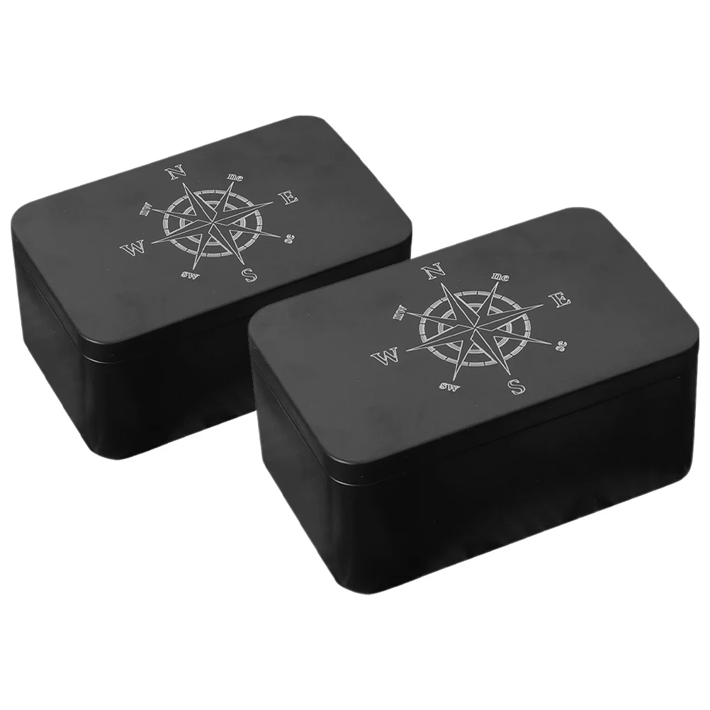 

2Pcs Tarot Storage Box Iron Multifunctional Portable Card Holder Large Capacity Playing Card Storage Organizer