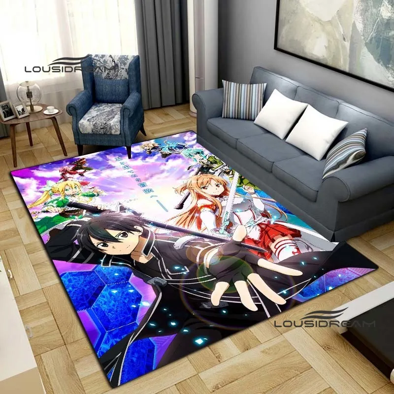 Sword Art Online anime Rugs Fashion 3D printing SAO Living room Bedroom Large area soft Carpet Home Children's room floor Mat