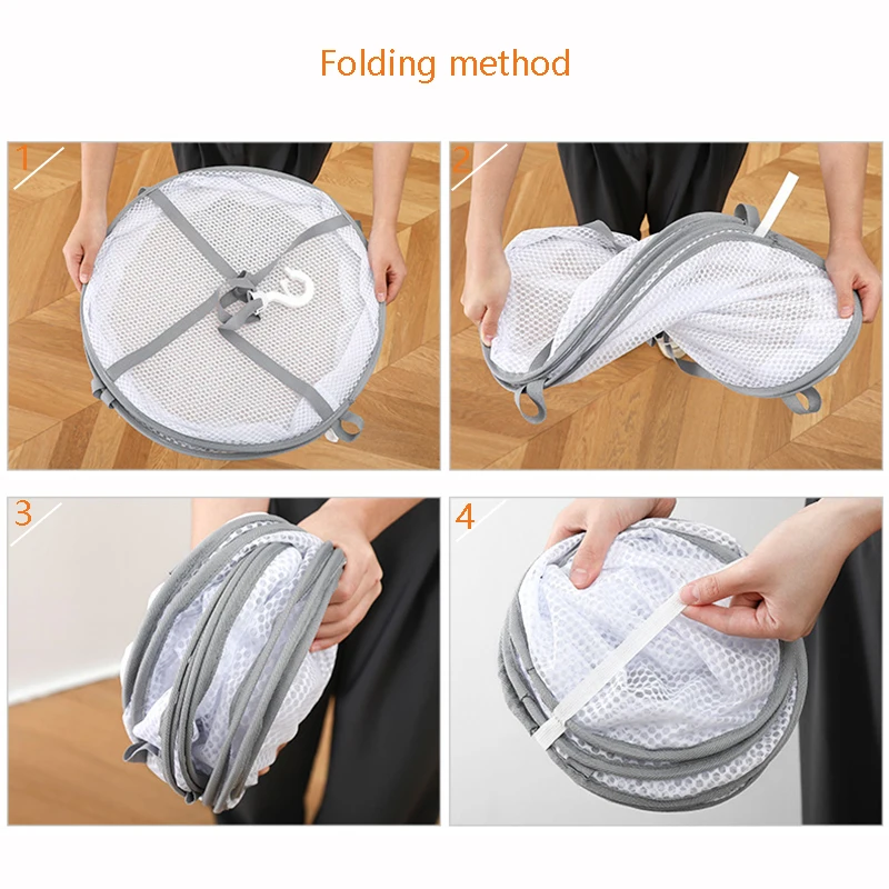 Clothes Drying Basket Drying Racks Hanging Sweater Cardigan Anti-Deformation Windproof Mesh Net Basket Socks Drying Nets