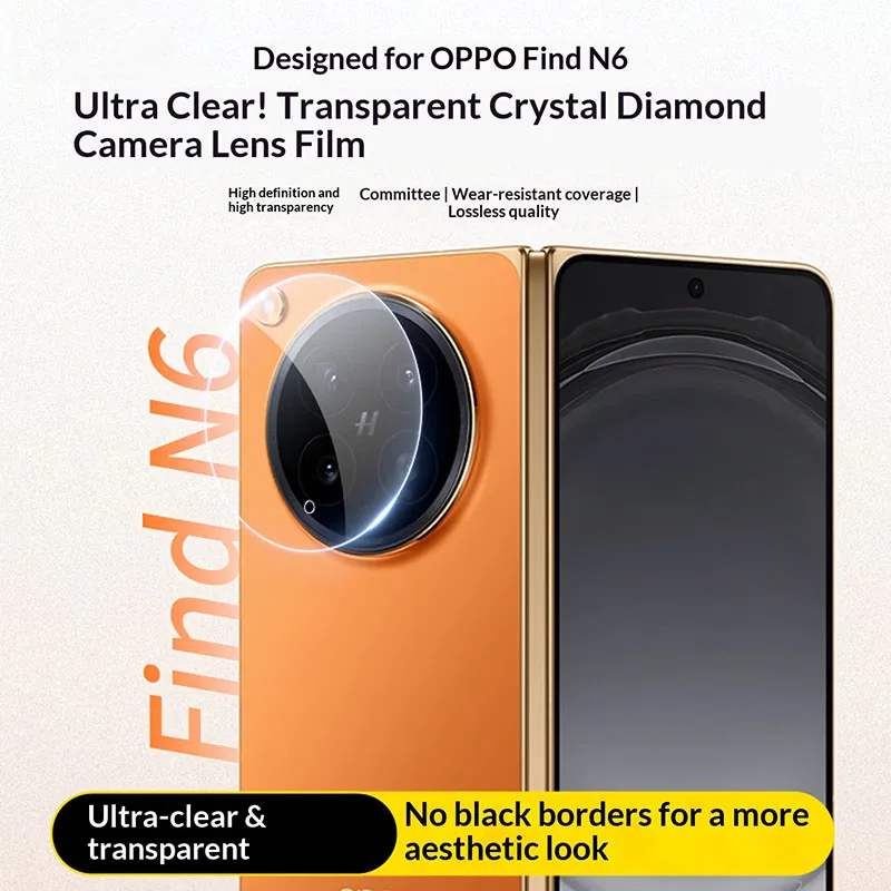 

Защитные пленки для камеры и заднего стекла для Oppo Find N6, пленка для защиты объектива с позиционированием для Oppo Find N6