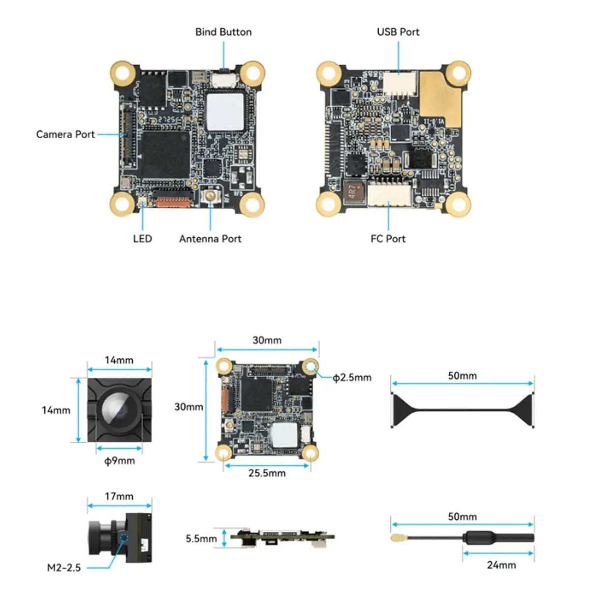 

Комплект Homegood P1 Air Unit HD VTX: FPV-камера и видеопередатчик для гоночных RC-дронов, квадрокоптеров и аэрофотосъемки
