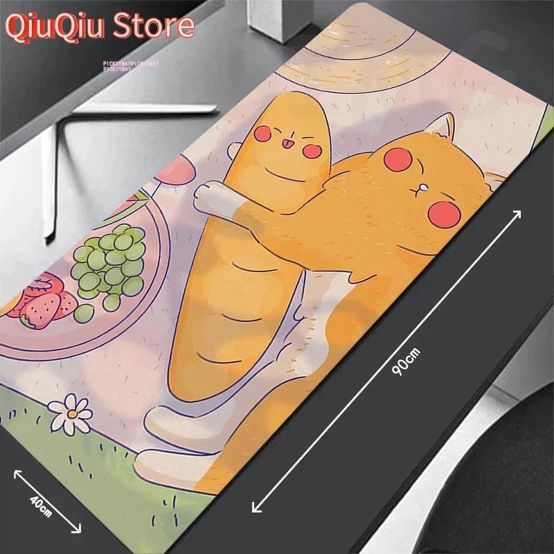 

Милые коврики для мыши, игровой коврик для мыши, водонепроницаемый коврик для геймерской мыши, резиновые коврики для клавиатуры, настольный коврик, коврики для мыши XXL 90x40 см для компьютера