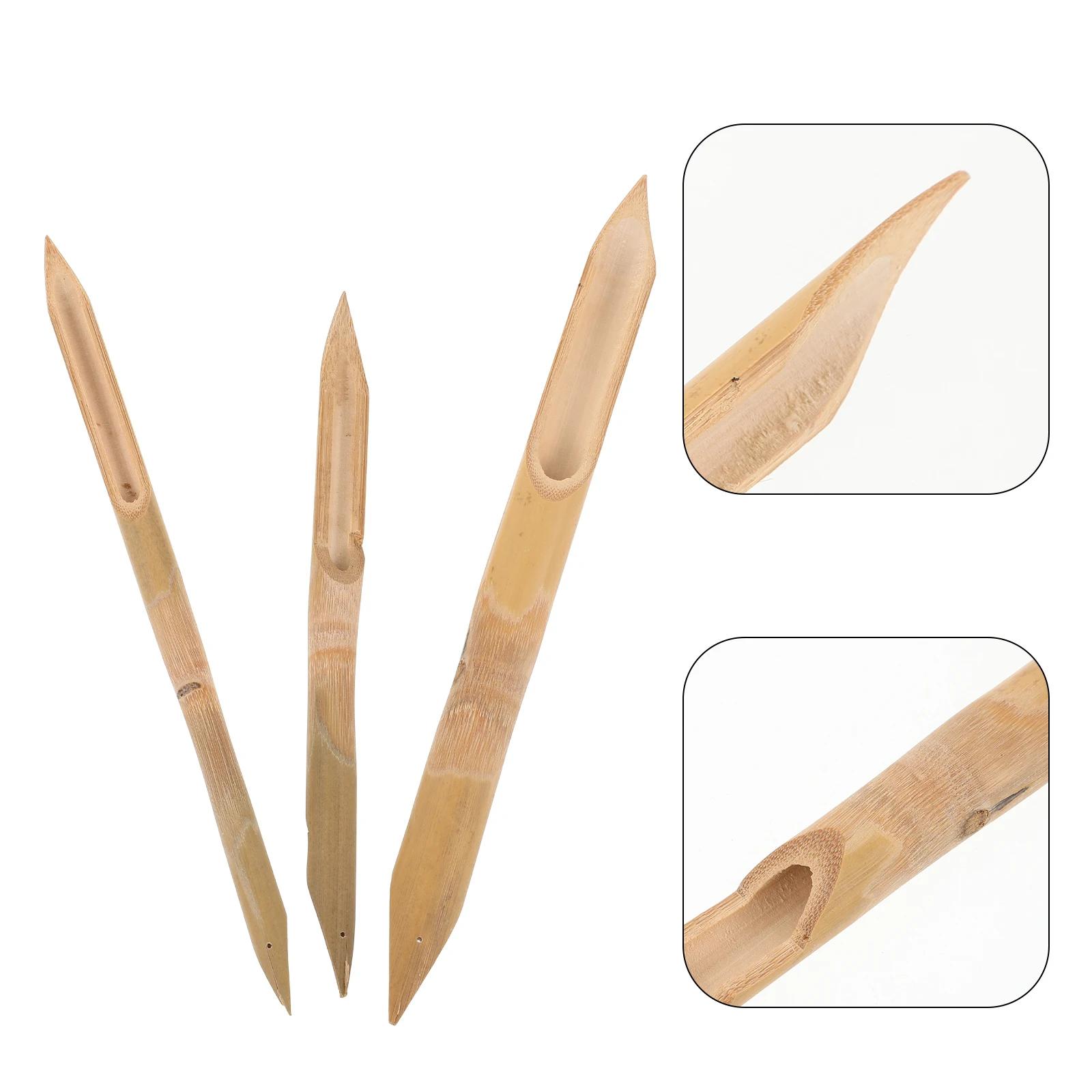 

3pcs Bamboo Pen Clay Sculpture Tools for Pottery Ceramics Air Dry Sealant Modeling Carving Cutting Smoothing Clay Tools