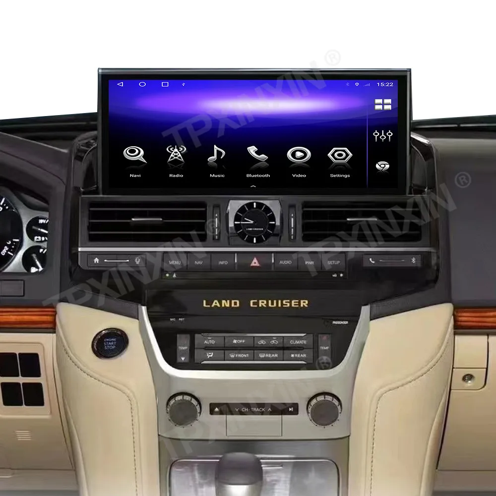TPXINXIN Wireless CarPlay Android13 Auto Car Multimedia For Toyota Land Cruiser 2008-2020 Head Unit Touch Screen Rear Camera