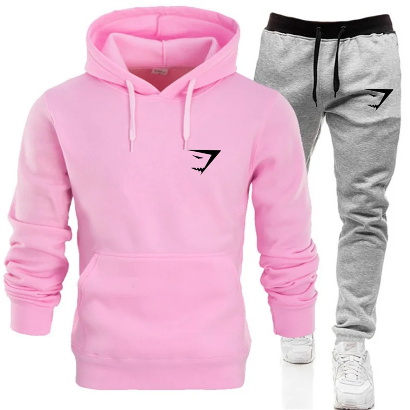 Spring Autumn Hoodies Set Men Letter Print Cotton Tracksuit Outfits Man High Quality Sportswear Streetswear Trend 2 Piece Sets