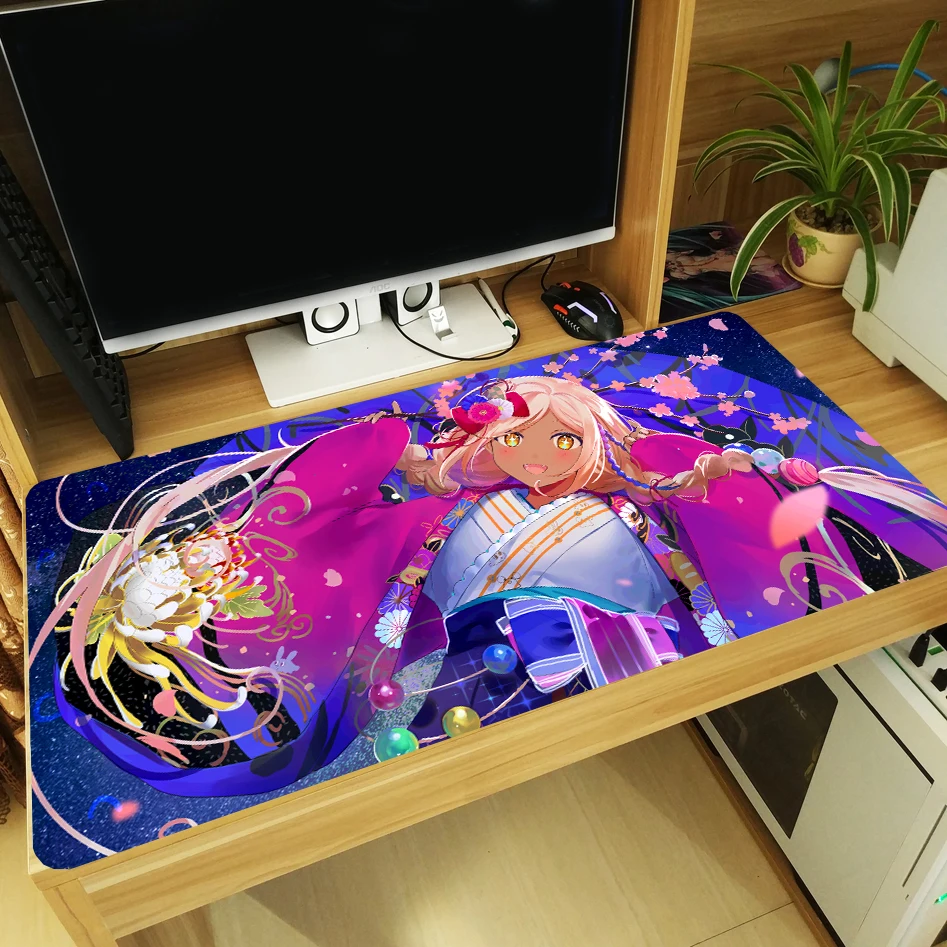 Anime Hololive VTuber Tsukumo Sana Large Mouse Pad Laptop Mice Mat Table Keyboard Mat Thicken Playmat Otaku Cosplay Gift