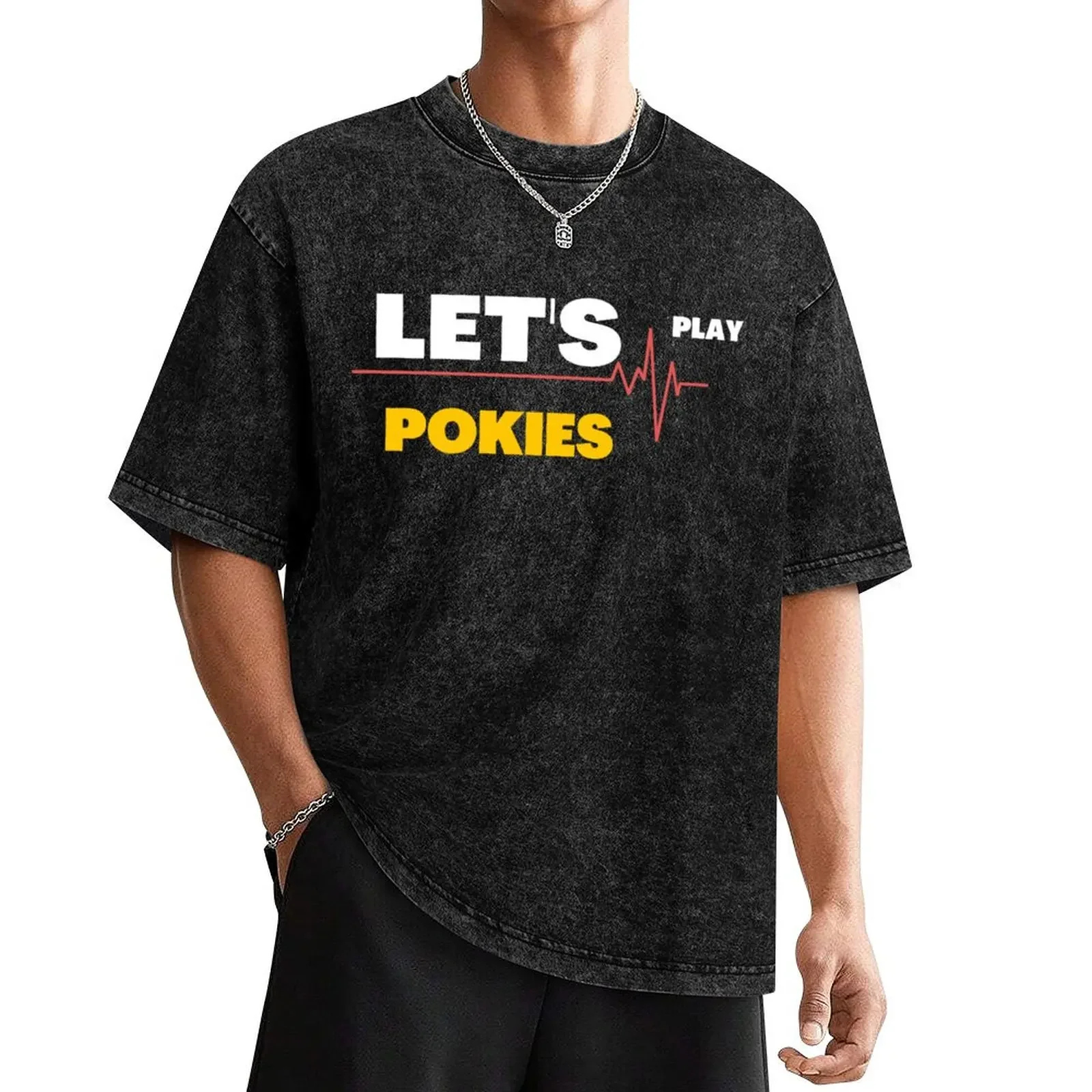 Pokies T-Shirt blue archive korean fashion black t shirts for men