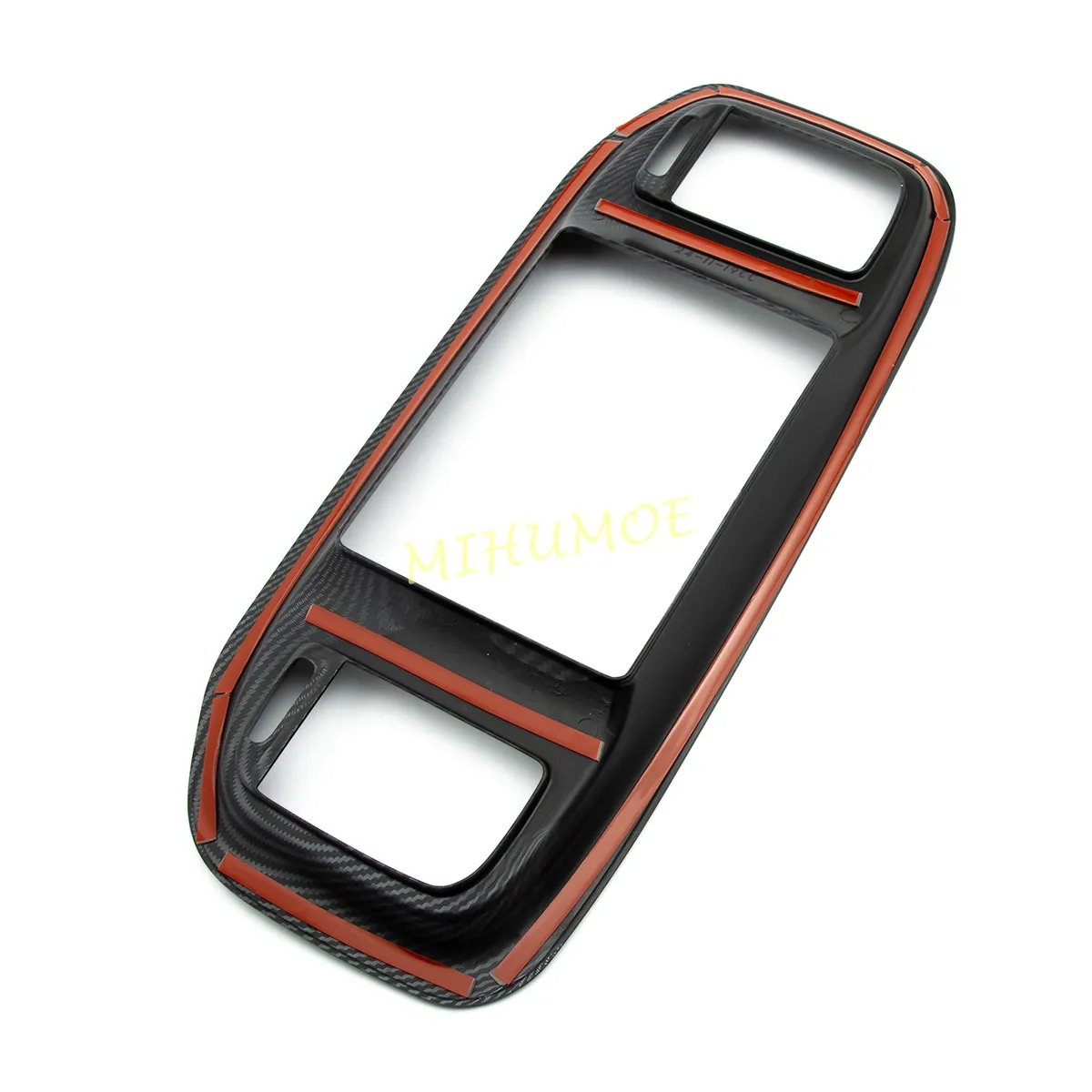 مركز التحكم الأوسط تنفيس الهواء يغطي ل 2015-2023 دودج شاحن الملحقات ألياف الكربون الداخلية ملصق LHD #6